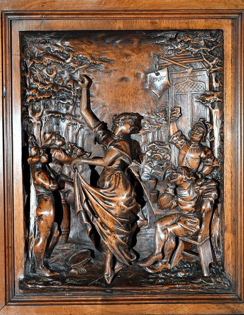 CARVED WALNUT PICTURE