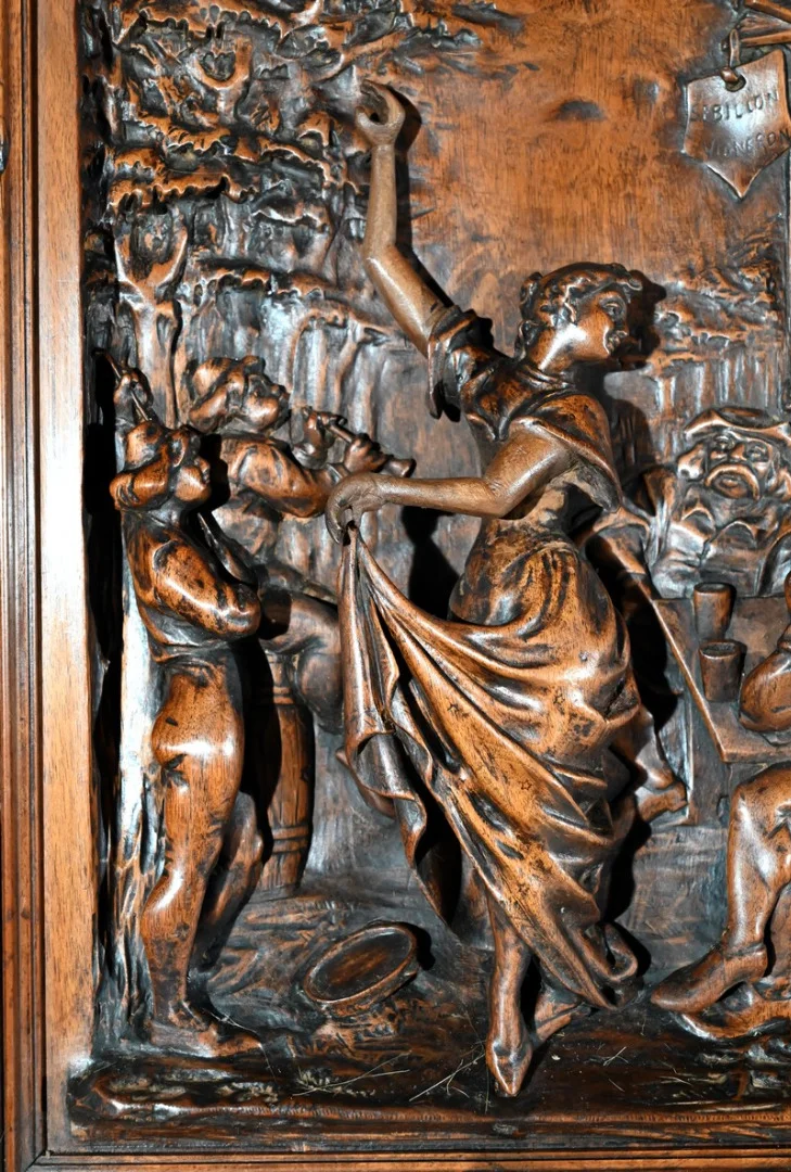 CARVED WALNUT PICTURE