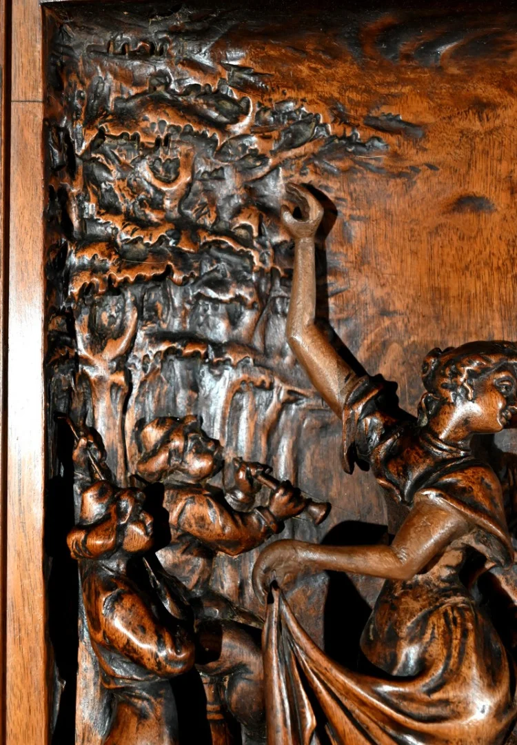 CARVED WALNUT PICTURE
