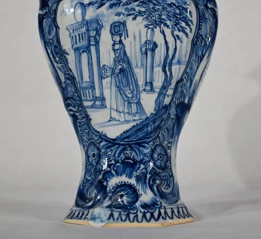 PAIR OF DELFT STYLE VASES