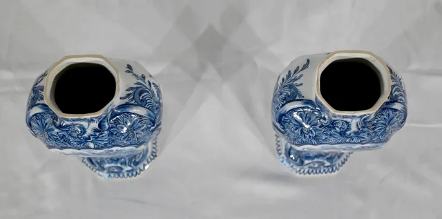 PAIR OF DELFT STYLE VASES