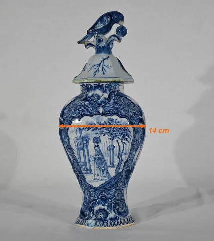 PAIR OF DELFT STYLE VASES