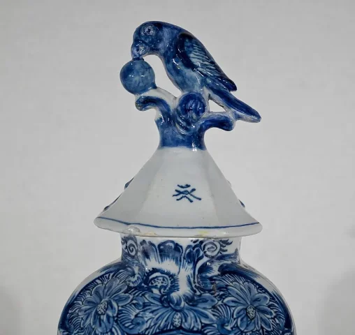 PAIR OF DELFT STYLE VASES