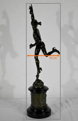 Bronze « Mercure Volant », d’après J. De Bologne – Fin XIXe