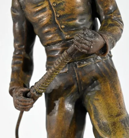 SPELTER BEELDJE gesigneerd H.. WEISSE
