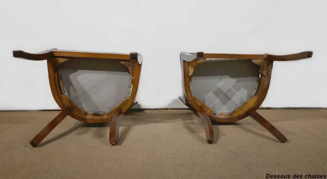 Paire de Chaises Gondole en Acajou – Début XXe