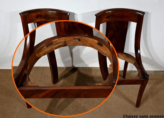 Paire de Chaises Gondole en Acajou – Début XXe