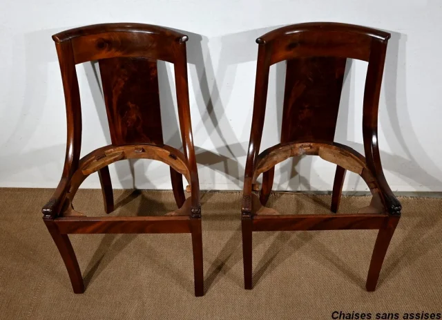 Paire de Chaises Gondole en Acajou – Début XXe