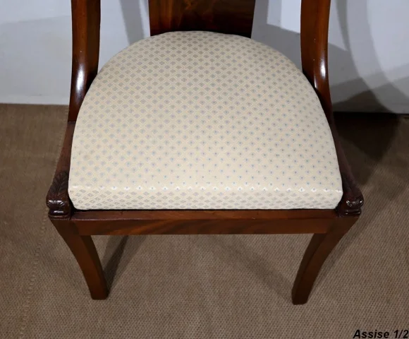 Paire de Chaises Gondole en Acajou – Début XXe