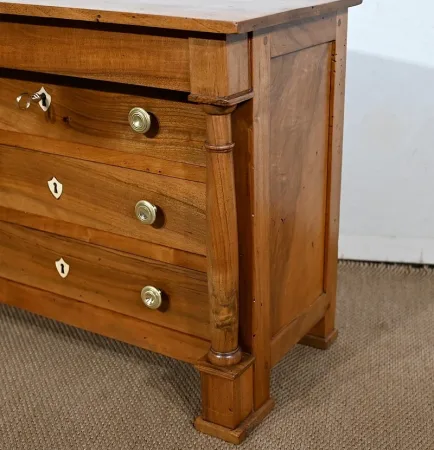 Commode de Maîtrise en Noyer massif, époque Empire – Début XIXe