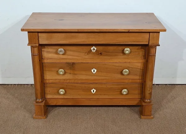 Commode de Maîtrise en Noyer massif, époque Empire – Début XIXe