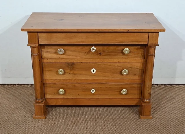 Commode de Maîtrise en Noyer massif, époque Empire – Début XIXe