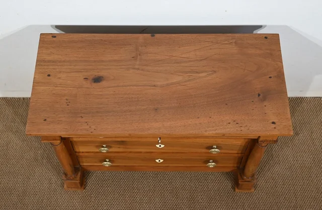 Commode de Maîtrise en Noyer massif, époque Empire – Début XIXe