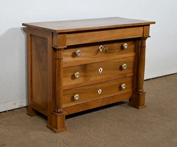 Commode de Maîtrise en Noyer massif, époque Empire – Début XIXe