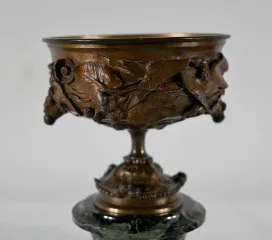 Paire de Coupes en Bronze et Marbre – Fin XIXe
