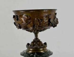 Paire de Coupes en Bronze et Marbre – Fin XIXe