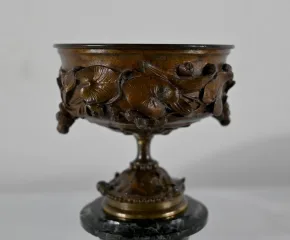 Paire de Coupes en Bronze et Marbre – Fin XIXe