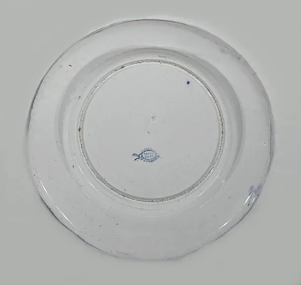 Grand Plat en Faïence « Flora aux Liserons », Creil & Montereau, Art Nouveau – Fin XIXe