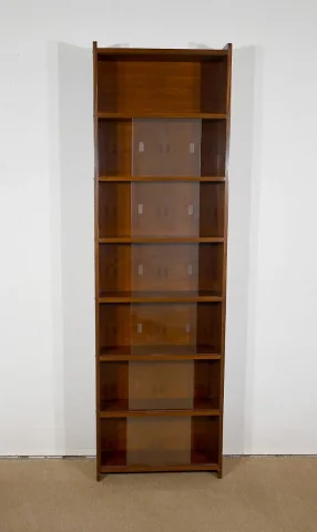 Bibliothèque vitrée, en Acajou, par D. Rozaffy - 1960