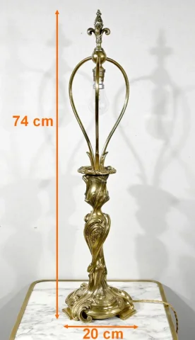 Lampe en Bronze Doré, Art Nouveau – Fin XIXe