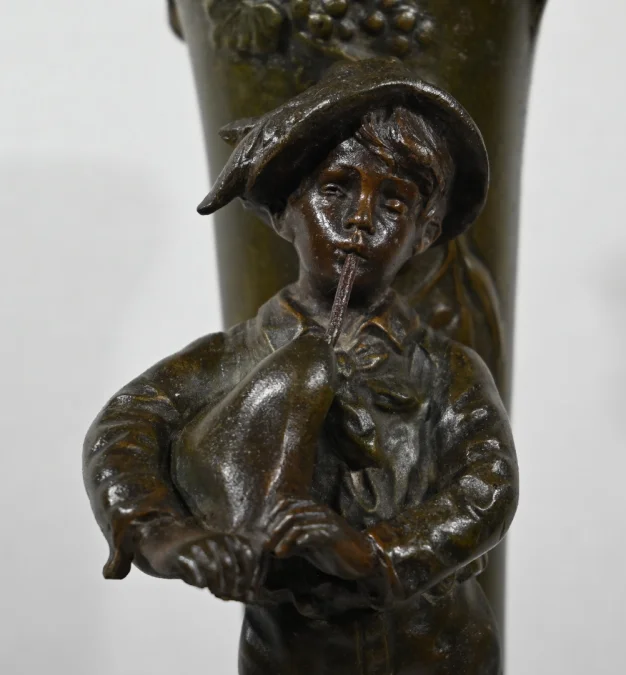 PAAR SPELTER-VASEN