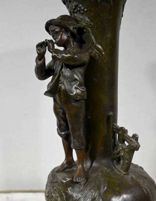 PAAR SPELTER-VASEN