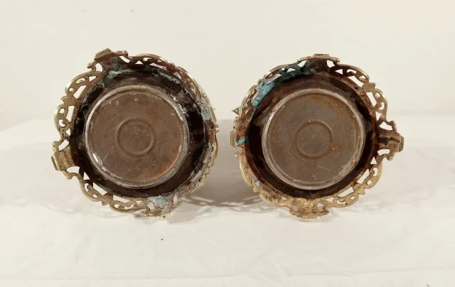 Paire de Lampes à Pétrole, époque Napoléon III – Milieu XIXe