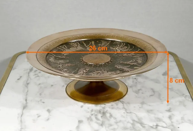 Coupe Tazza en Bronze Doré, signé F. Levillain, F. Barbedienne – XIXe