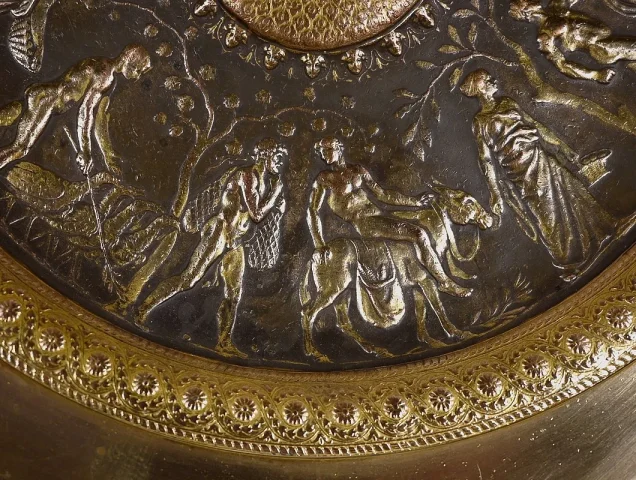 Coupe Tazza en Bronze Doré, signé F. Levillain, F. Barbedienne – XIXe