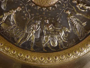 Coupe Tazza en Bronze Doré, signé F. Levillain, F. Barbedienne – XIXe