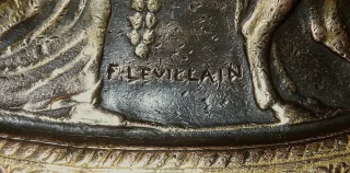 Coupe Tazza en Bronze Doré, signé F. Levillain, F. Barbedienne – XIXe