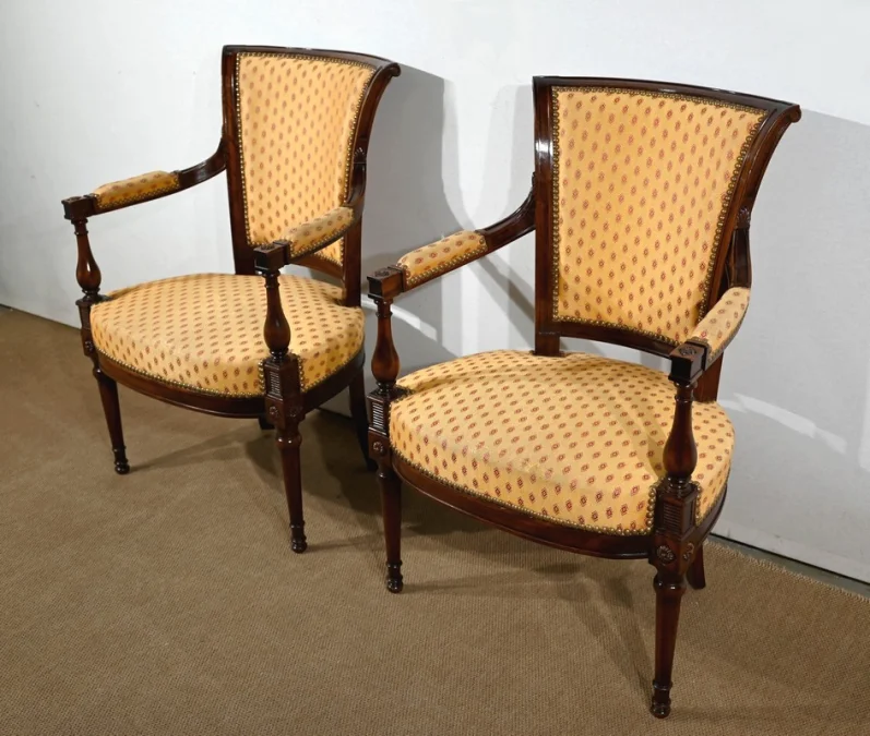 PAAR SESSEL IM LOUIS XVI-STIL