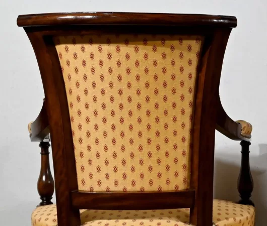 Paire de Fauteuils en Acajou, style Louis XVI – 2ème partie XIXe