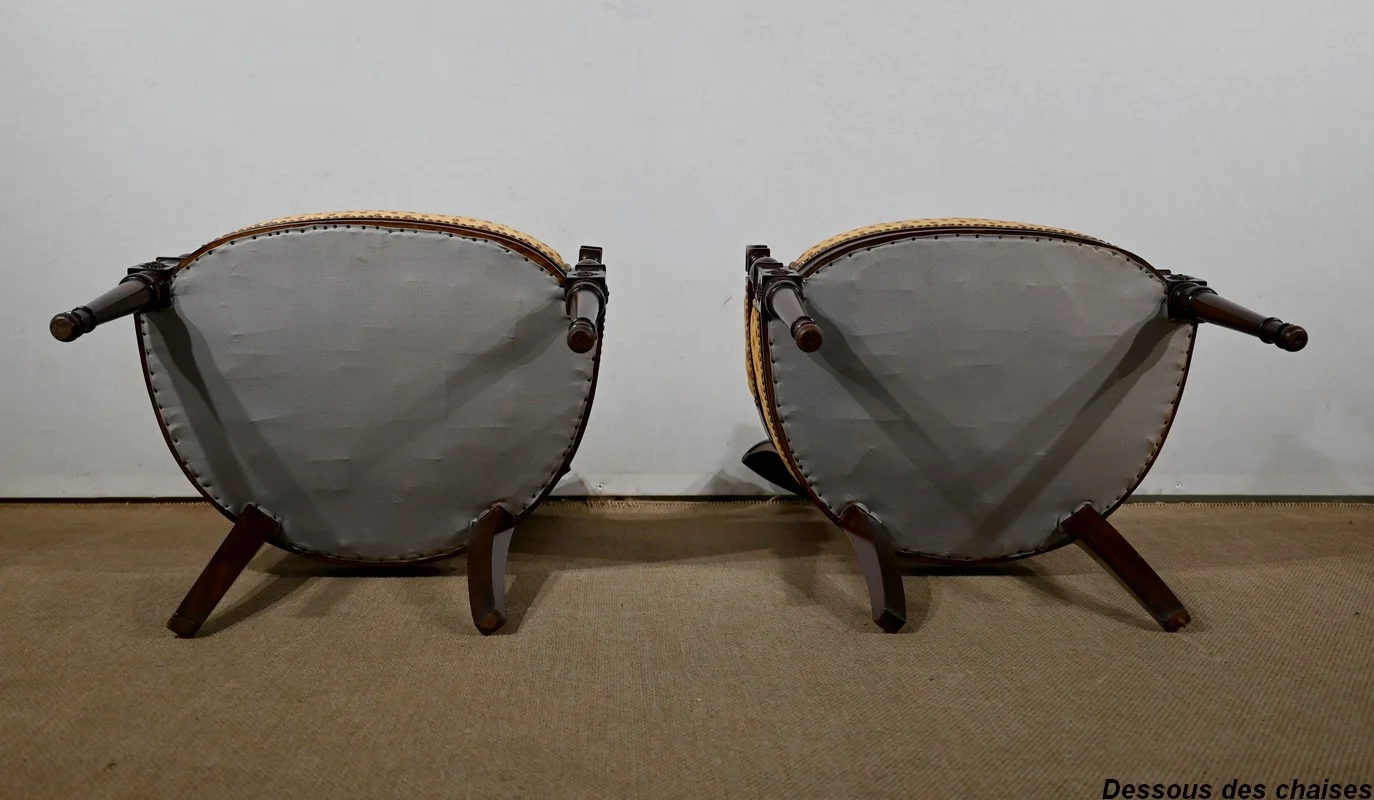 PAREJA DE SILLONES ESTILO LUIS XVI