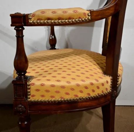 Paire de Fauteuils en Acajou, style Louis XVI – 2ème partie XIXe