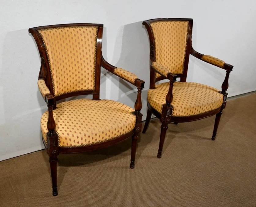 PAAR SESSEL IM LOUIS XVI-STIL