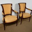 Paire de Fauteuils en Acajou, style Louis XVI – 2ème partie XIXe