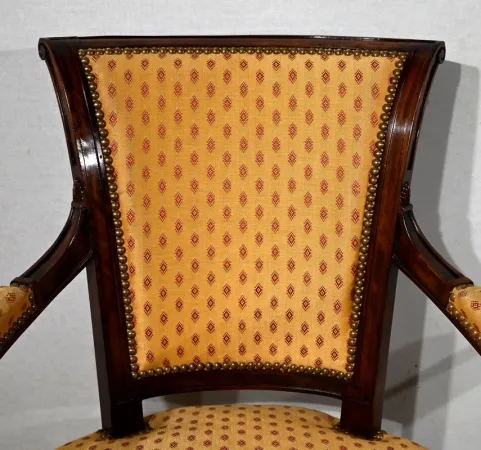 Paire de Fauteuils en Acajou, style Louis XVI – 2ème partie XIXe