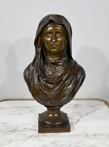 Bronze « La Vierge Marie », J. Bulio - XIXe
