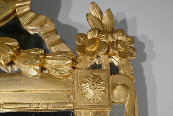 Miroir Rectangulaire en Bois Doré, style Louis XVI – Fin XIXe