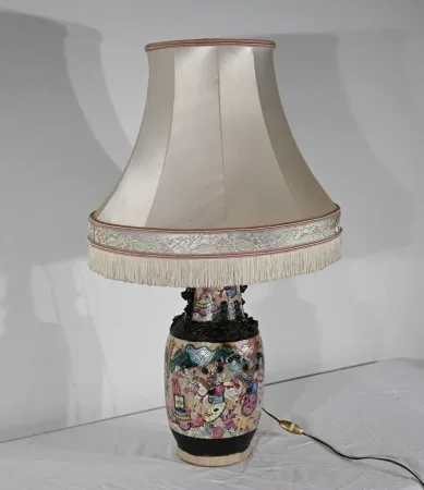 Lampe en Porcelaine de Nankin, Chine – Fin XIXe