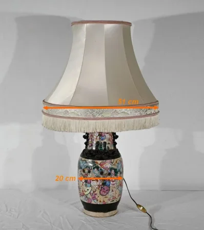 Lampe en Porcelaine de Nankin, Chine – Fin XIXe