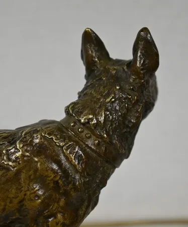 Bronze « Le Berger Allemand », d'après P-A. Laplanche – Début XXe