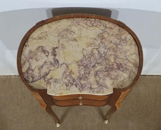 Élégante petite Table Rognon en Acajou et Bois de Rose – Début XXe