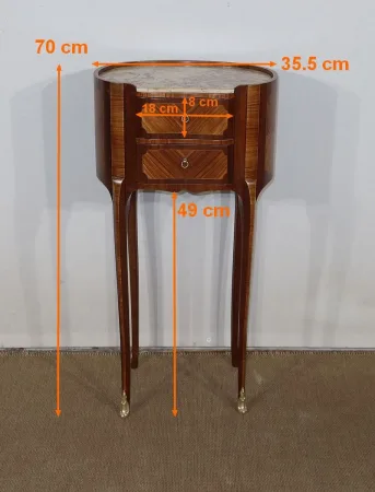Élégante petite Table Rognon en Acajou et Bois de Rose – Début XXe