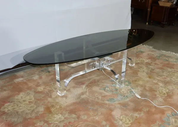 Rare Table Basse Éclairante par Philippe Jean - 1970