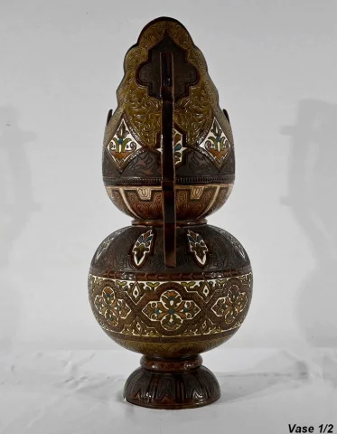 Importants Vases Cloisonnés en Céramique, Hispano-Mauresque - Fin XIXe