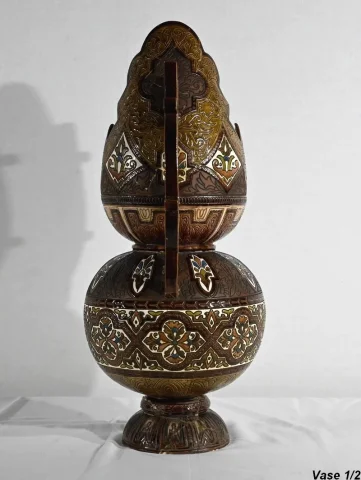 Importants Vases Cloisonnés en Céramique, Hispano-Mauresque - Fin XIXe