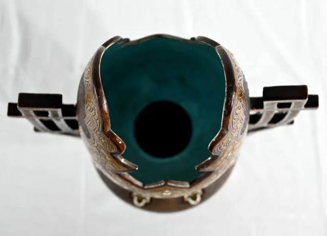 Importants Vases Cloisonnés en Céramique, Hispano-Mauresque - Fin XIXe