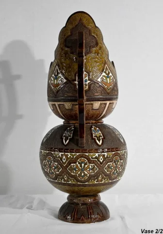 Importants Vases Cloisonnés en Céramique, Hispano-Mauresque - Fin XIXe